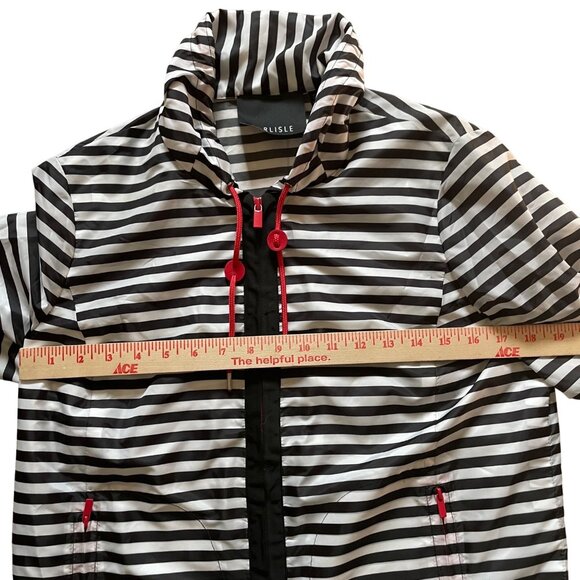 Carlisle Womens Striped Jacket Size 8 UK 10 Nylon & Polyester Black & White With - Picture 3 of 11